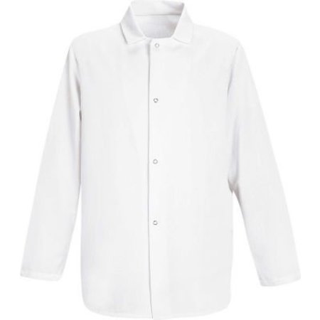 VF IMAGEWEAR Red Kap¬Æ Gripper-Front Short Butcher Coat, White, Polyester/Cotton, XL 0416WHRGXL